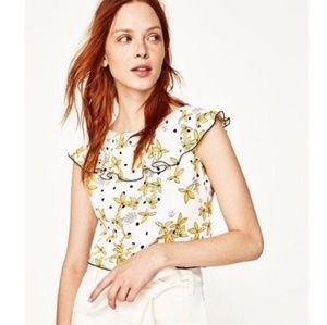 Zara Flower Design Crop Top